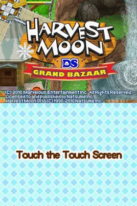 Harvest Moon DS - Grand Bazaar (USA) screen shot title